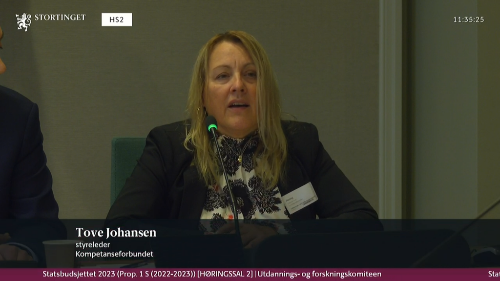 Tove Johansen, styreleder i Kompetanseforbundet